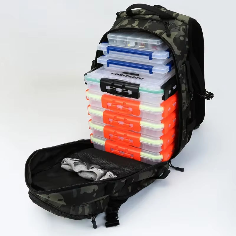 Fishing Box Rod Large-Capacity Fishing Backpack Carp Fishing Accessories Fishing Tackle Backpack Tactical Camping Travel Bag